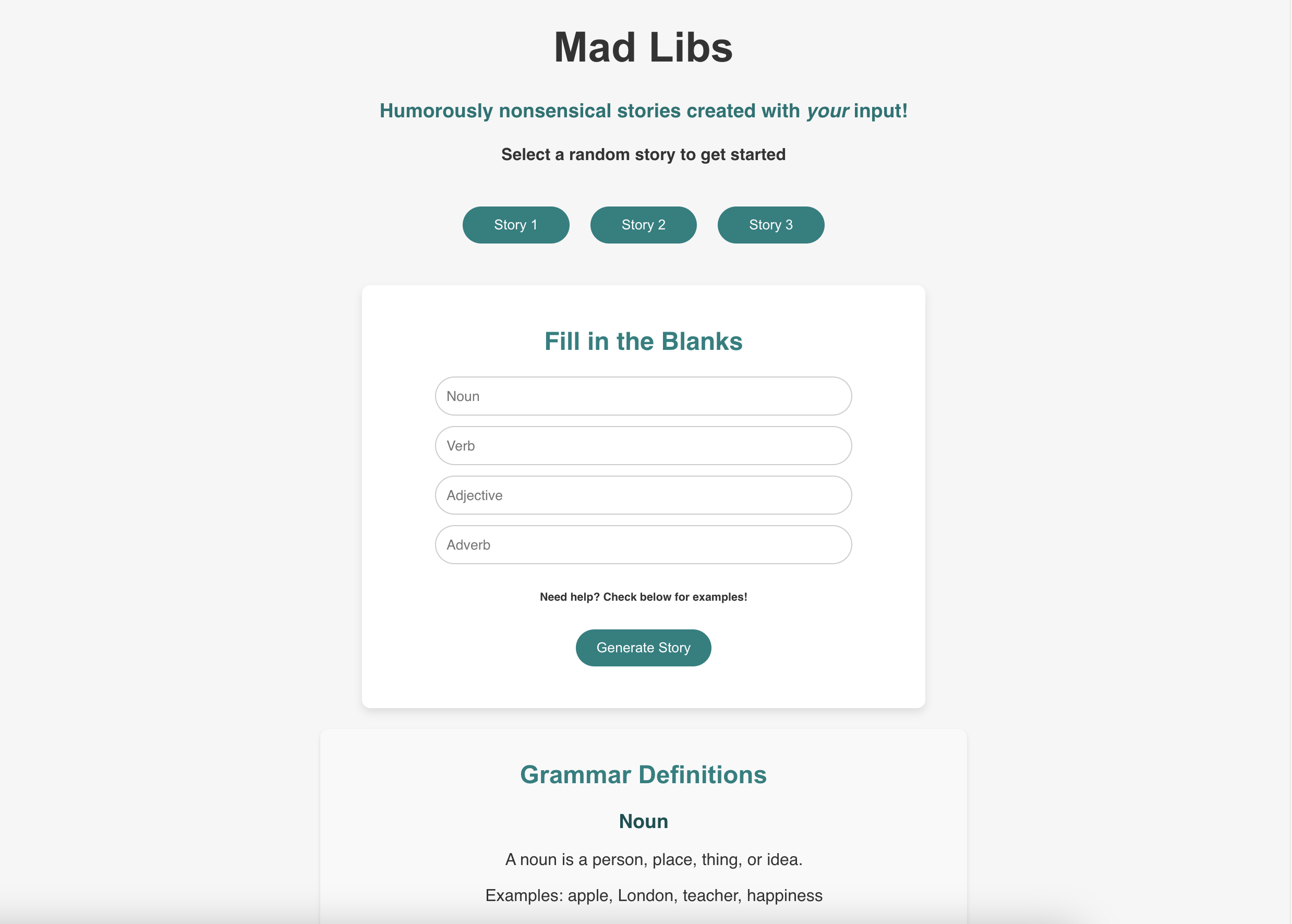 Madlibs